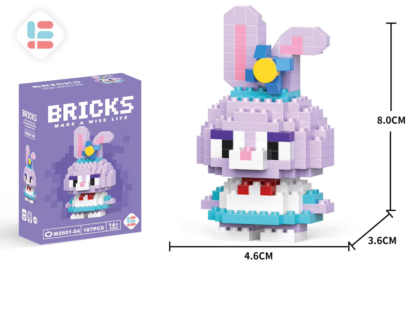 Purple Bunny Mini Figure