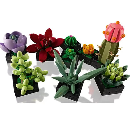 Succulents Flower Bouquet Building Block